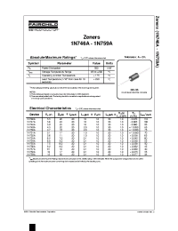 Datasheet 1N746A manufacturer Fairchild